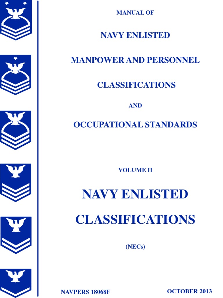 Navy Enlisted Classification Manual Vol II | PDF | United States Navy ...