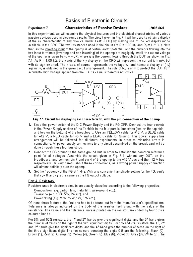 Passive Device Characteristics in Circuits | PDF | Capacitor | Diode