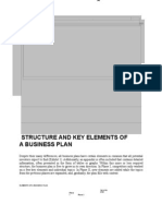 Business Plan Structure and Key Elements