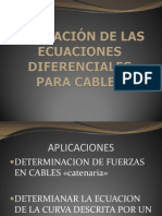 Aplicación de Las Ecuaciones Diferenciales para Cables