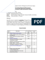 For Investment Wealth and Insurance Students: International Financial Management