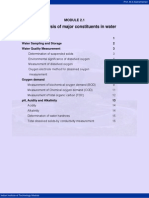 Analysis of Major Consituents of Water