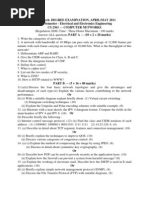 B.E./B.Tech. Degree Examination, April/May 2011 Sixth Semester - Electrical and Electronics Engineering Cs 2363 - Computer Networks