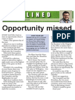 SIDELINED: Opportunity Missed (The Star, April 18, 2014)