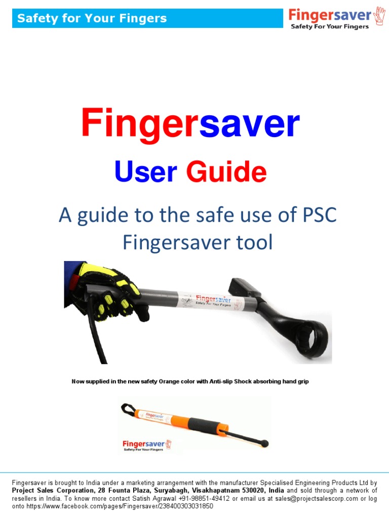 Fingersaver Tool User Guide | PDF | Personal Protective Equipment | Safety