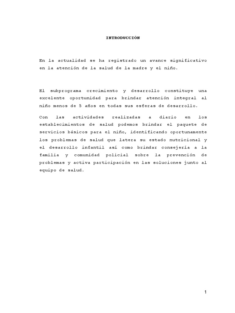 Atención Integral para Niños Menores de 5 Años | PDF | Amamantamiento ...
