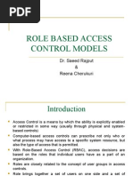 Role Based Access Control Models: Dr. Saeed Rajput & Reena Cherukuri