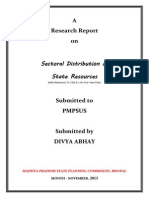 A Research Report On: Sectoral Distribution of State Resources