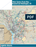 Metro System Route Map - Maryland and Washington, DC