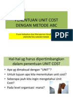 PENENTUAN UNIT COST BERBASIS AKTIVITAS+Excel