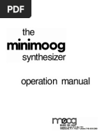 Minimoog Operation Manual 1