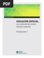 Educación Especial, Una Modalidad Del Sistema Educativo Argentino Orientaciones 1 PDF