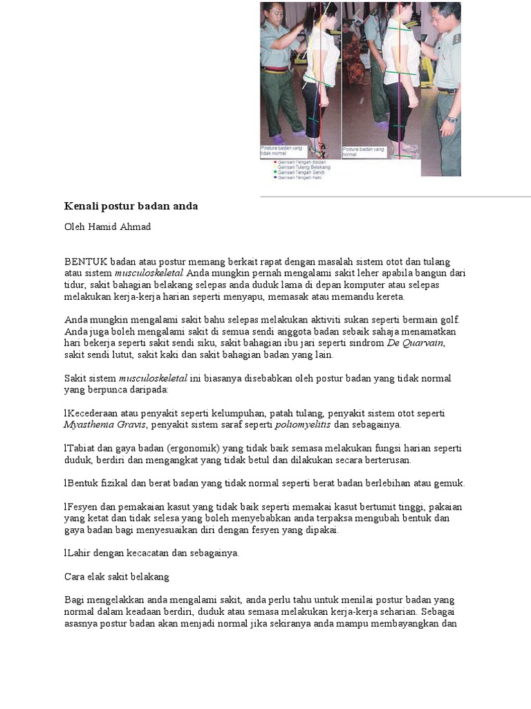 Kenali Postur Badan Anda Pdf
