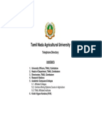 Tamil Nadu Agricultural University: Telephone Directory