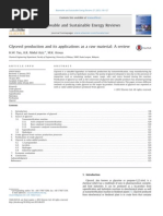 Glycerol Production and Its Applications As A Raw Material