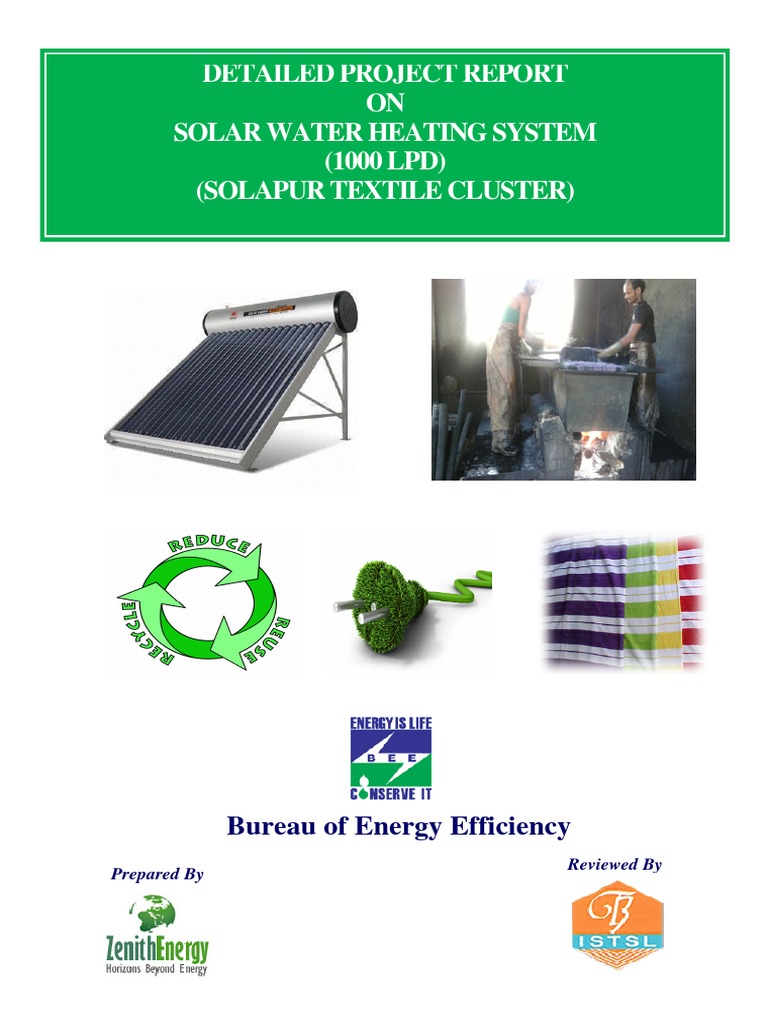 Detailed Project Report ON Solar Water Heating System (1000 LPD ...