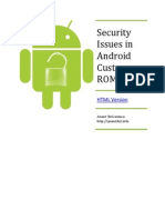 Security Issues in Android Custom Roms: HTML Version