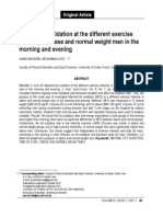 Maximal Fat Oxidation at the Different Exercise...