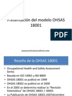 EX25-V1 Presentación Del Modelo OHSAS 18001