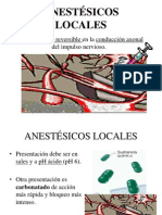 ANESTÉSICOS LOCALES EFECTOS FARMACOLÓGICOS