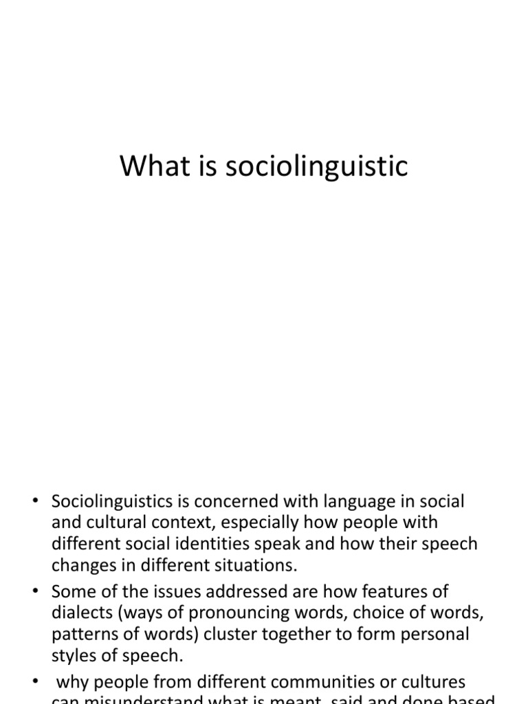 Understanding Sociolinguistics and Its Methods | PDF | Sociolinguistics ...