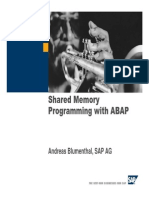 Shared Memory Programming With ABAP: Andreas Blumenthal, SAP AG