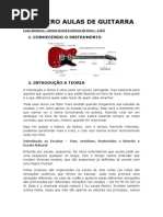 Roteiro Aulas de Guitarra