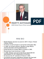 Martti Ahtisaari: 2008 Nobel Peace Prize Laureate