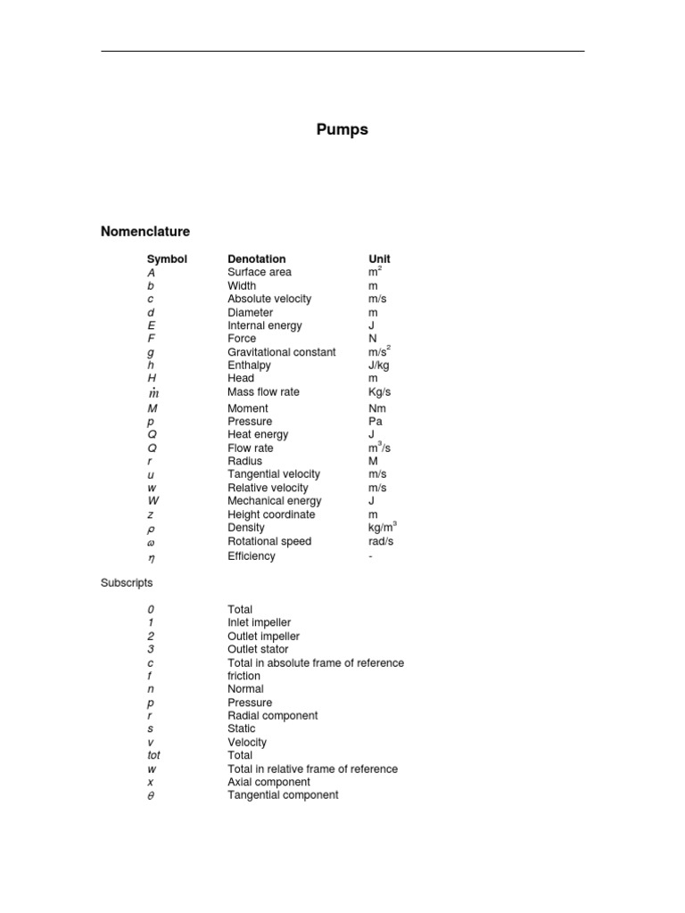 Pump Notes PDF PDF Turbomachinery Pump