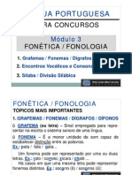 Módulo 03 - Aula 001 - Fonética Fonologia - Grafemas Fonemas Dígrafos Dífonos