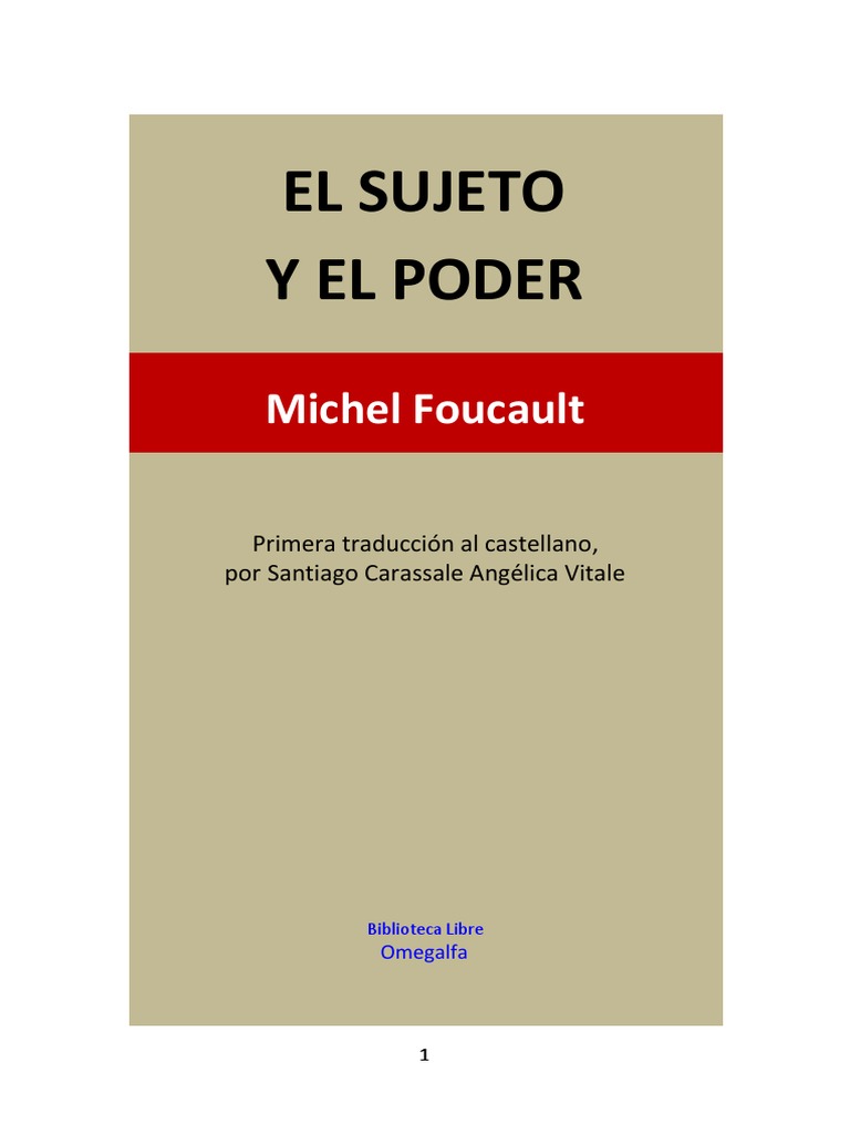 El Poder En Foucaultlibre Michel Foucault Poltica El Discurso Del