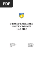 C Based Embedded System Design Lab File