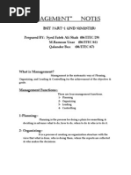Basic Management Notes