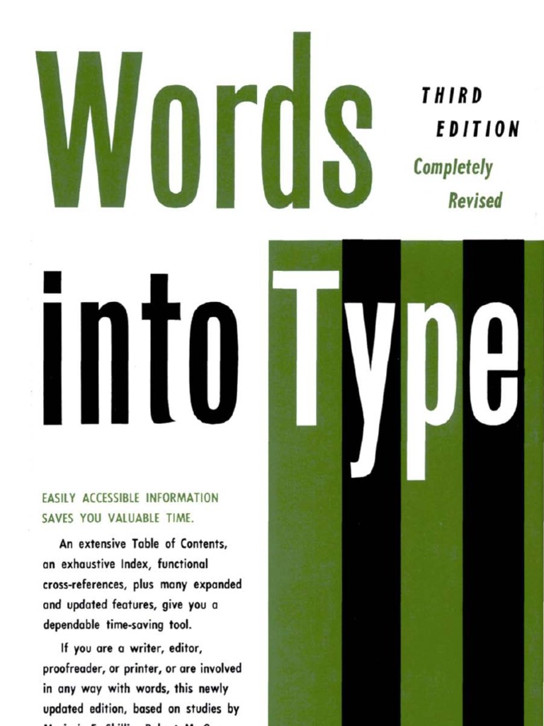 Skillin Marjorie E Robert M Gay Words Into Type 3e 1974 Alphabet Copy Editing