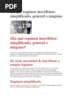 En Que Regimen Inscribirse