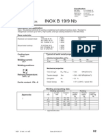 INOX B 19/9 NB: Description and Application