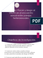 Placer y Riesgo Al VIH/ITS Durante El Encuentro Sexual Entre Parejas Heterosexuales