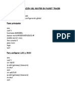 configuracin del router en packet tracer