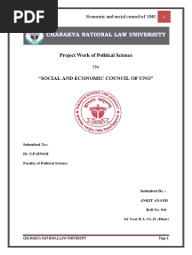 Project Work of Political Science