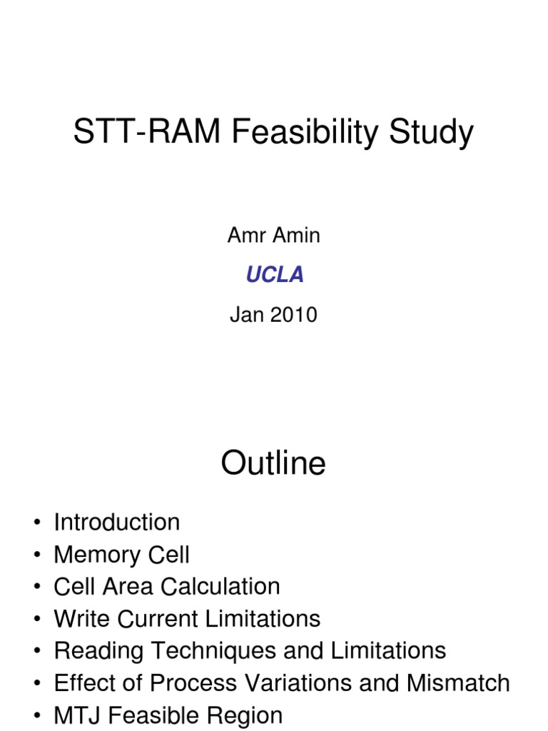 STT-RAM Cell Design Feasibility Study | PDF | Mathematical Optimization ...