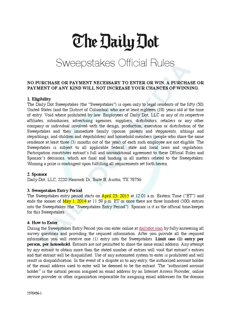 Daily Dot Sweepstakes | PDF | Damages | Defamation