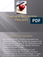 Teacher Interview Project Power Point