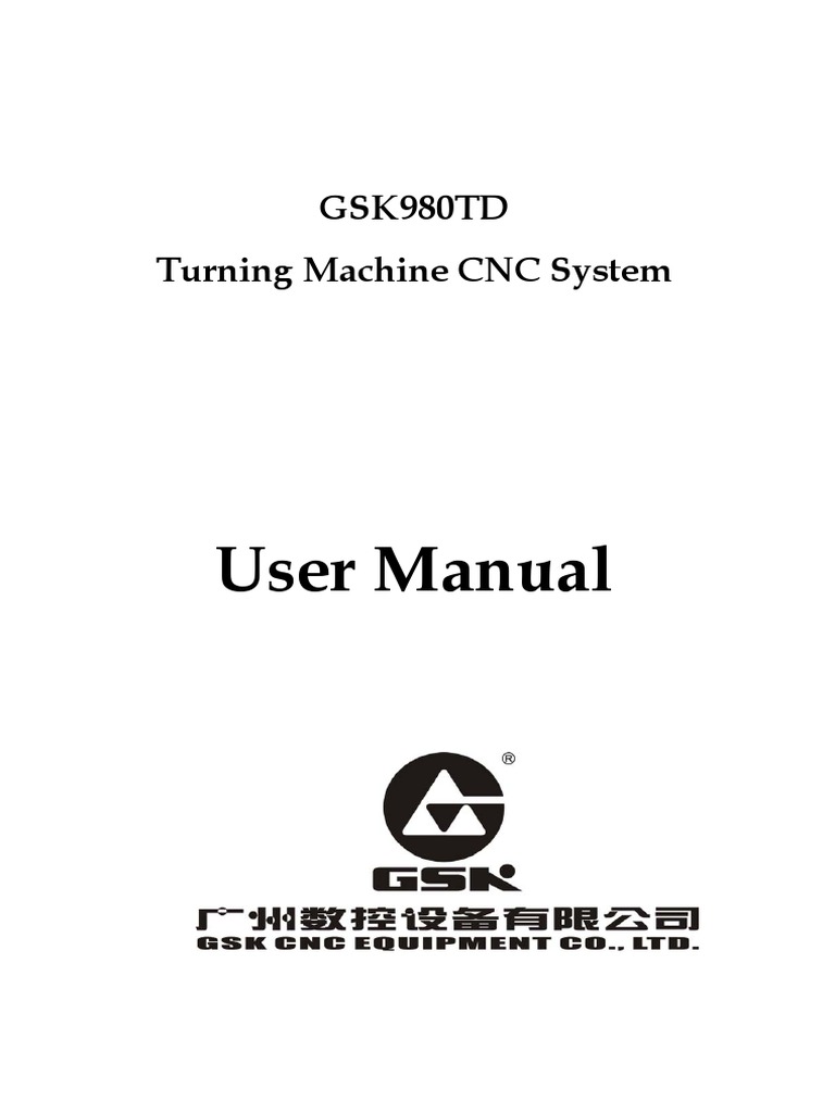 GSK980TD | PDF | Numerical Control | Programmable Logic