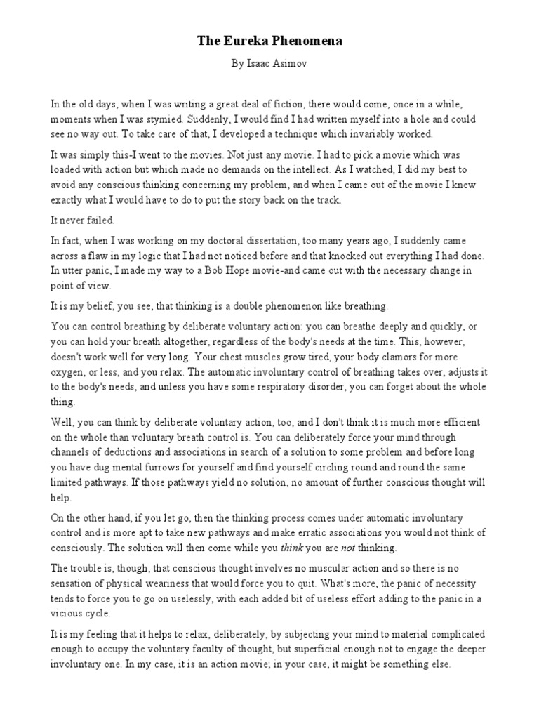 Eureka phenomenon essay 07 image