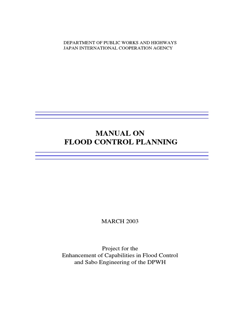 Flood Control Planning Manual | PDF