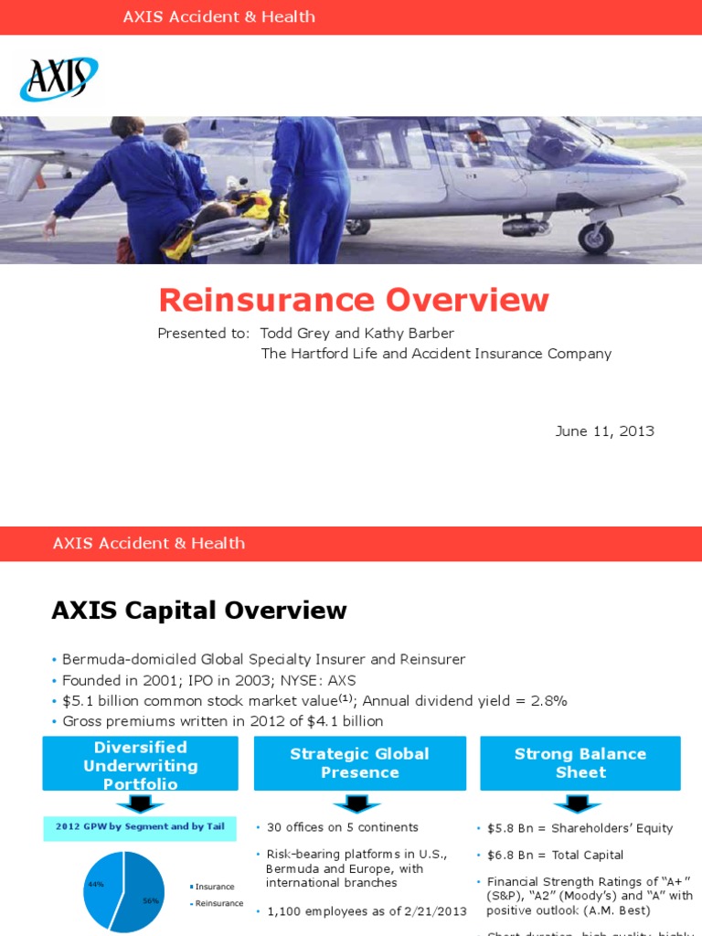 Axis Reinsurance Oveview Final PDF Reinsurance Underwriting