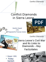 Conflict Diamonds in Sierra Leone: Ibrahim Sayed CTB Prepared For Frances Sutton