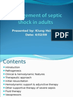 Management of Septic Shock in Adults
