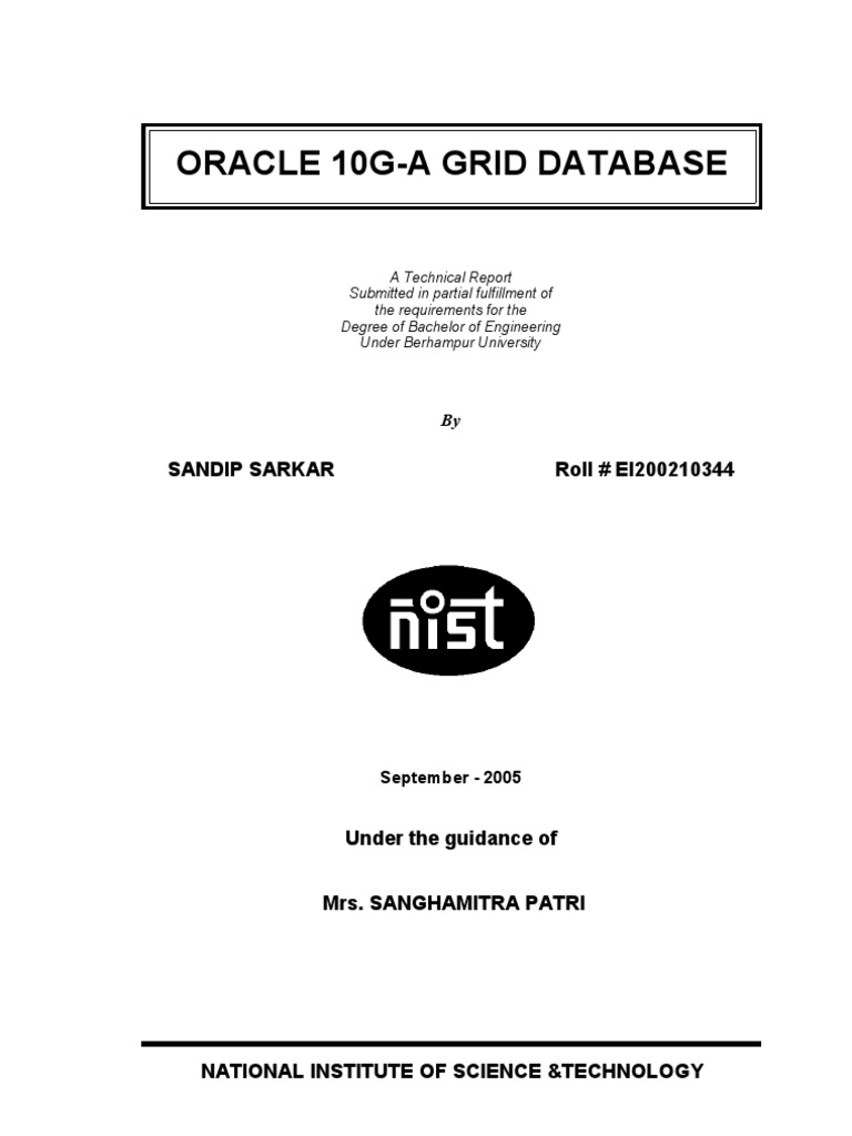 Oracle 10g-A Grid Database | PDF | Grid Computing | Databases