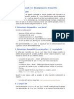 L'accord Du Sujet Avec Des Expressions de Quantité